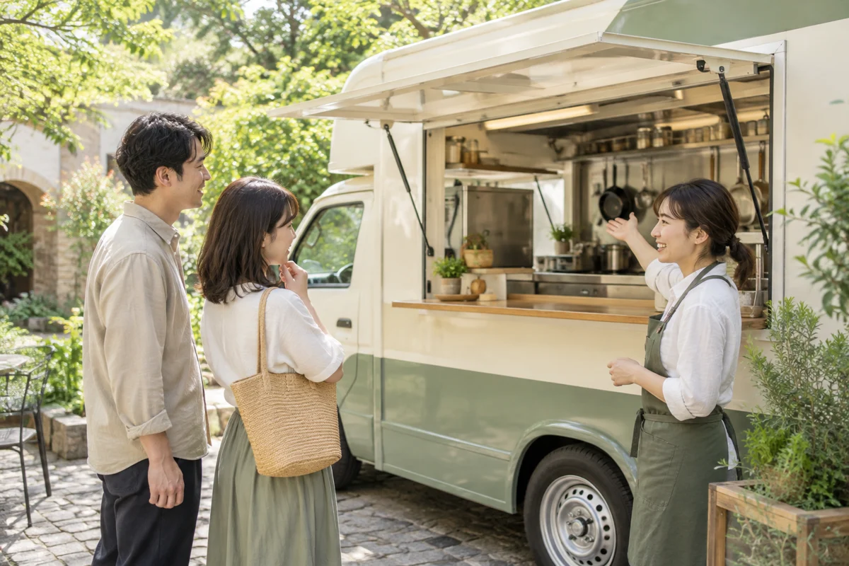 キッチンカーを見学するイメージ